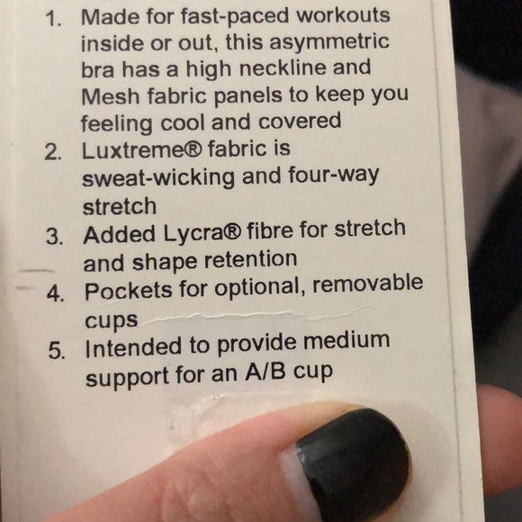 Lululemon Lavender/Black Bra - Picture 3 of 3